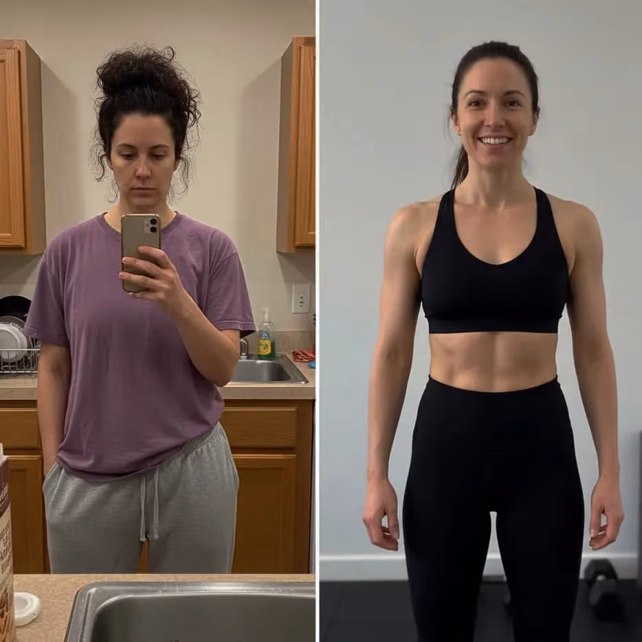 before and after picture of Danielle